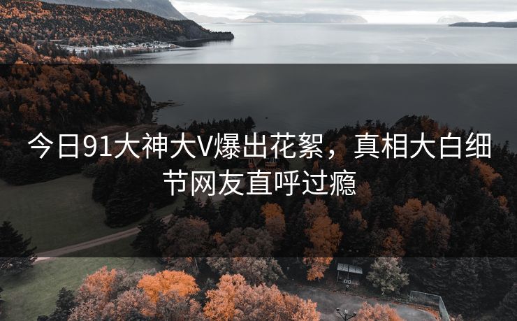 今日91大神大V爆出花絮，真相大白细节网友直呼过瘾
