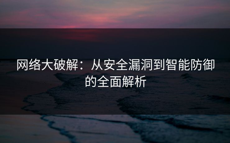 网络大破解：从安全漏洞到智能防御的全面解析